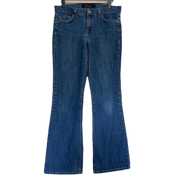 Calvin Klein Vintage Y2K Flare Fit Mid Rise Jean Light Wash Size 8 - Picture 1 of 11